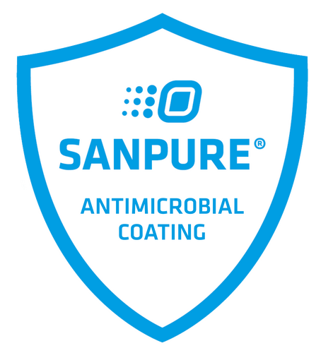Logo SANPURE® antimikrobielle Beschichtung für Kunststoffe, Glas, Metalle