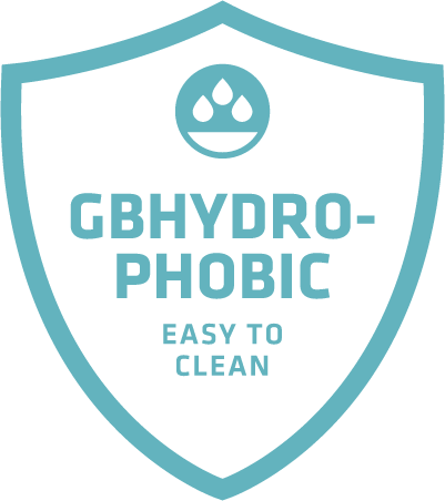 Logo GBhydrophobic hydrophobe Beschichtung Easy-to-clean für Kunststoffe, Glas und Metalle