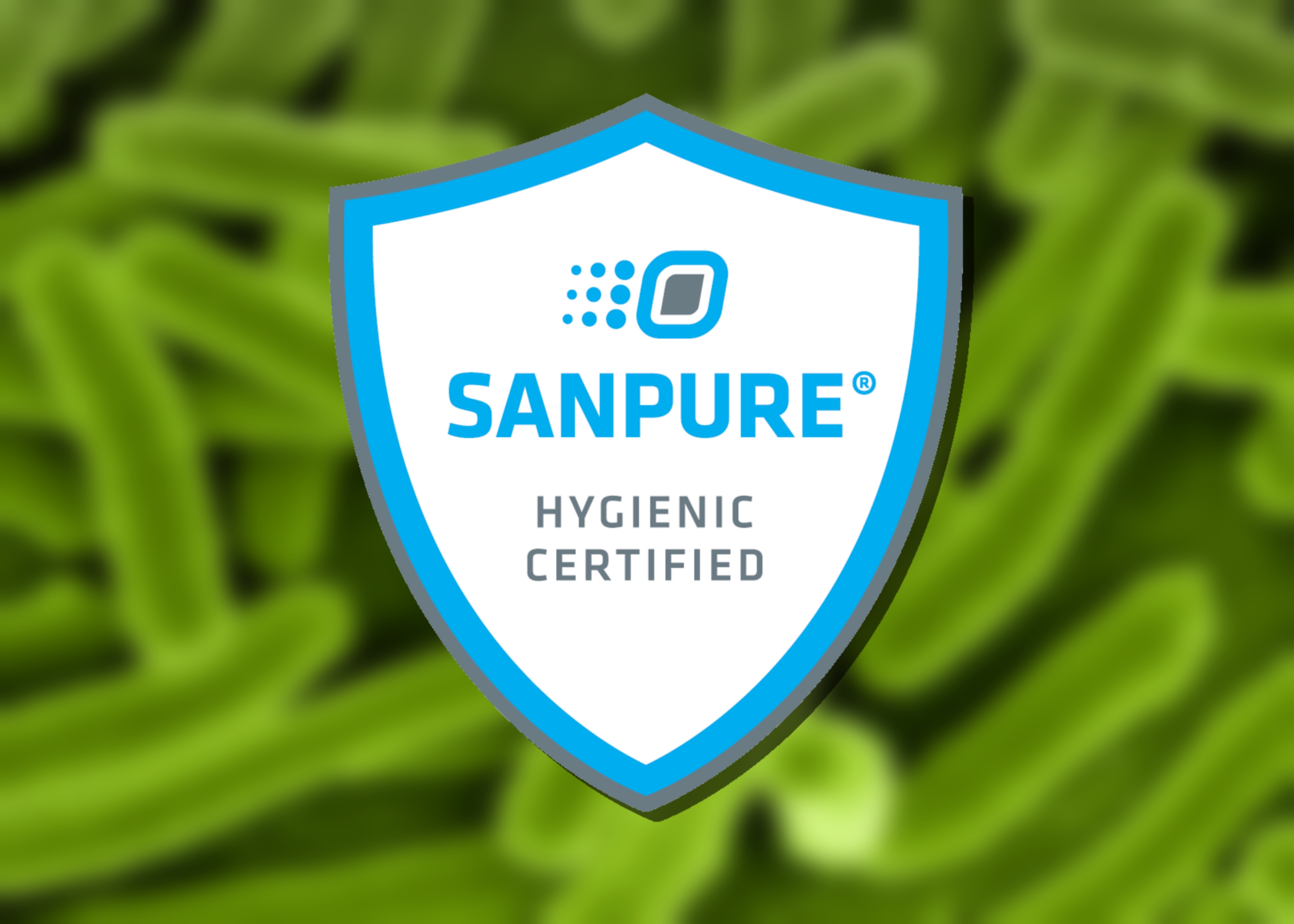 SANPURE® ist eine antimikrobielle, antivirale Beschichtung Logo SANPURE® - antimikrobielle Beschichtung auf Basis von Nanotechnologie